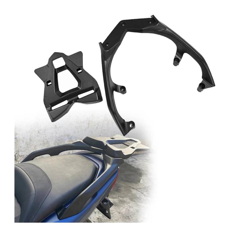 FAHBSTR Motorrad-Gepäckträger Für Y&amaha T-MAX 530 560 DX SX 2017 2018 2019 2020 2021 Motorrad Heckgepäckaufbewahrung Rack Heckbox Halter Halterung Langlebig von FAHBSTR