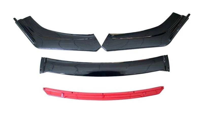 Frontstoßstange Lippe Auto-Frontspoiler Auto-Frontstoßstange Lippenkörper-Set Spoiler Splitter Diffusor Canard-Splitter Auto-Modifikation Universell(A-Red) von FAHBSTR