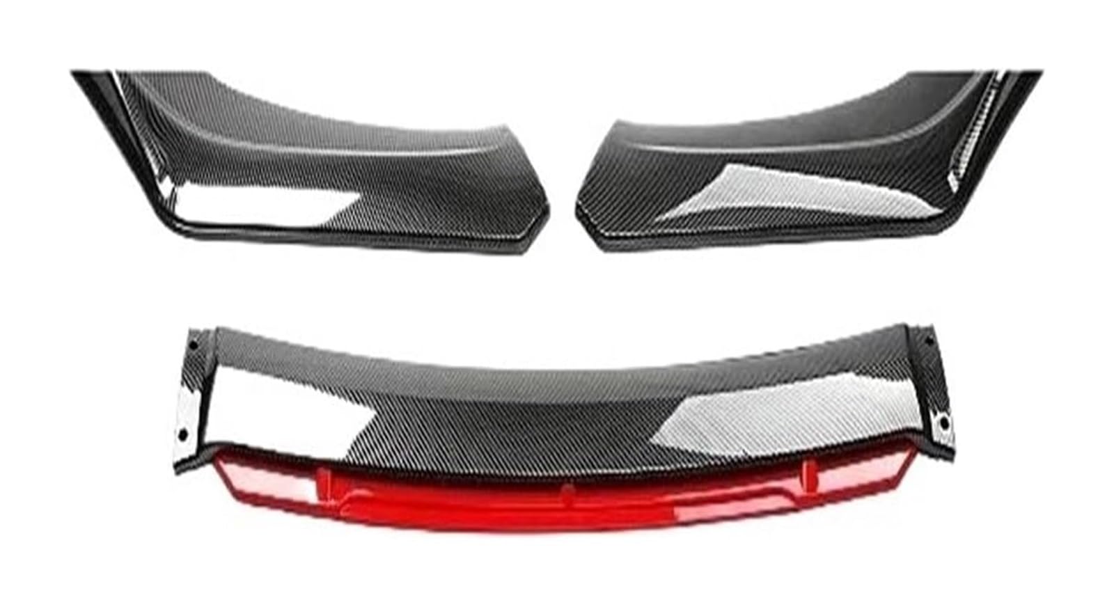 Frontstoßstange Lippe Für A3 A4 Q3 S3 S4 S6 B6 B7 B8 B8.5 Universal Auto Frontspoiler Frontschürze Lippe Kinn Spoiler Splitter Diffusor Bodykit(Carbon Red) von FAHBSTR