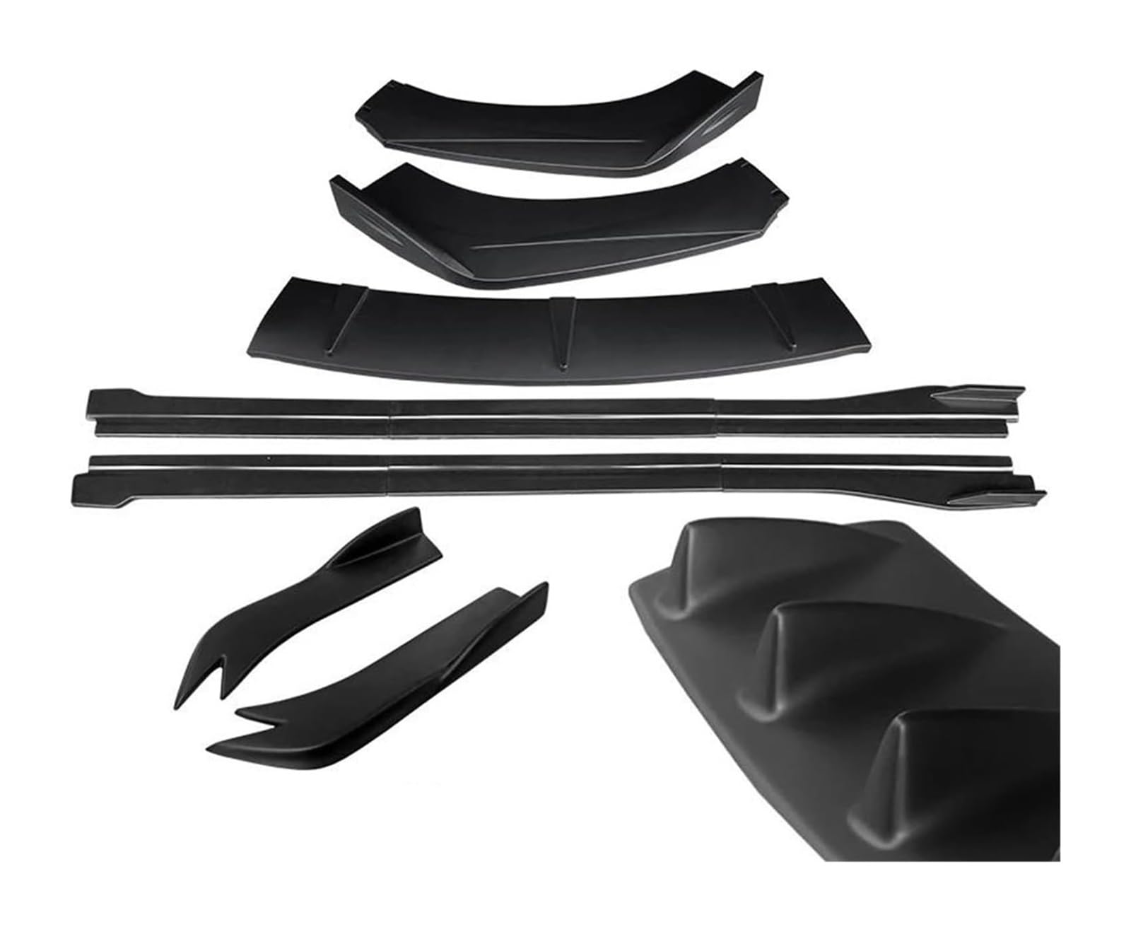 Frontstoßstange Lippe Für A4 B7 B8.5 S4 RS4 Universal Frontschürze Lip Spoiler Seite Splitter Deflektor Körper Kit Guards Seite Schritt Rock 12 Stücke(B) von FAHBSTR