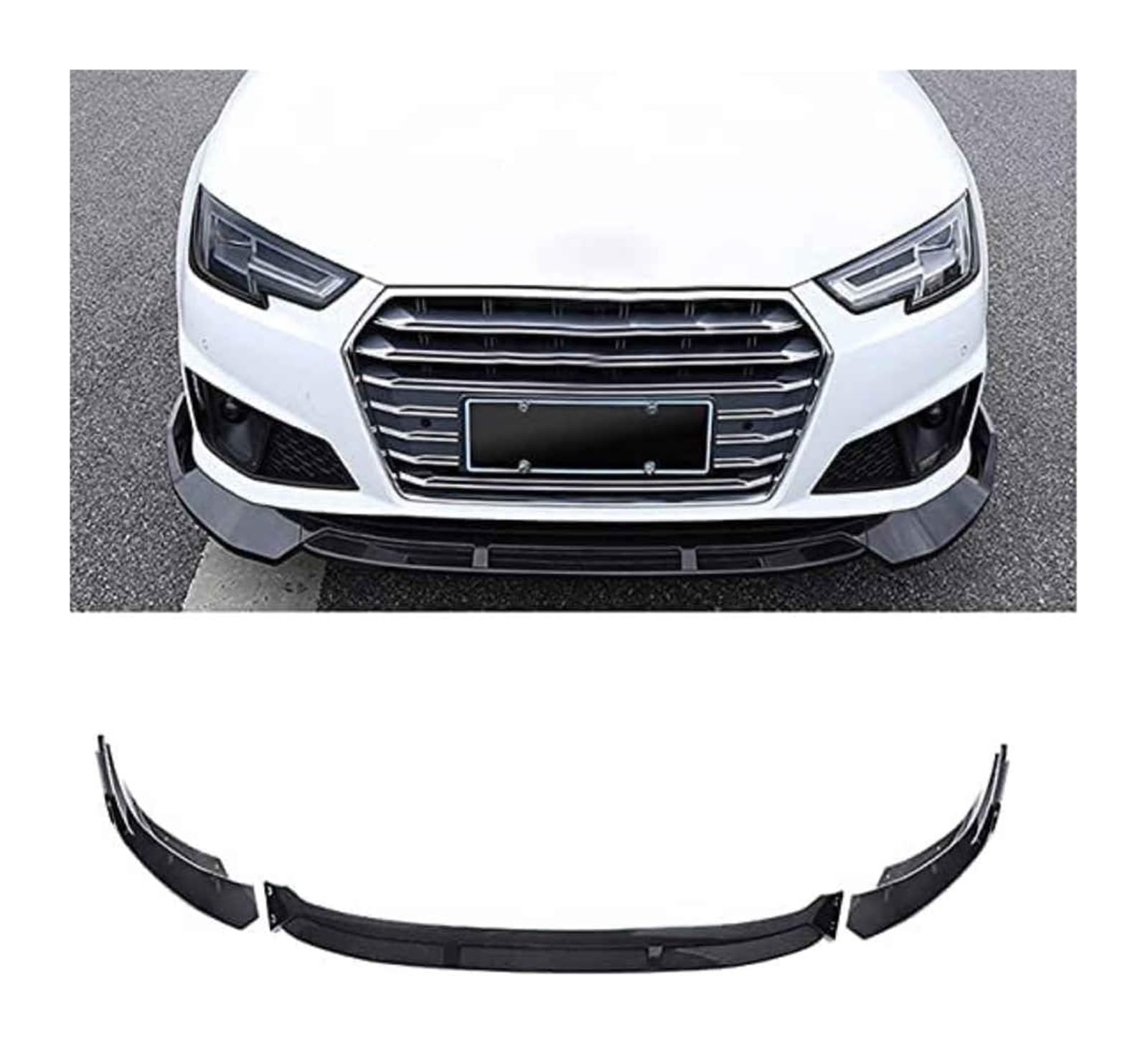 Frontstoßstange Lippe Für A4 B9 Sline S4 Limousine 2019 Frontstoßstange Lip Chin Spoiler Carbon Look Frontdiffusor Diffusor Auto Frontspoiler von FAHBSTR