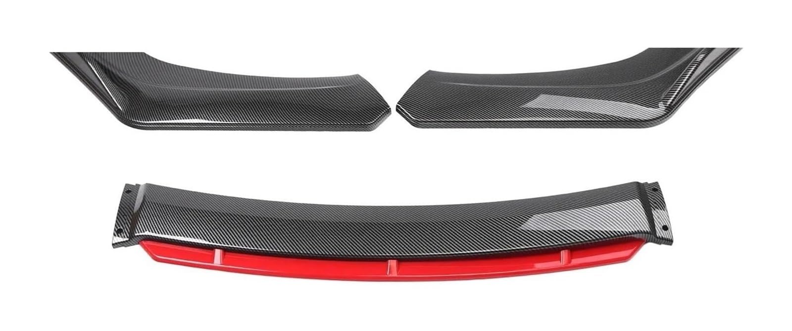 Frontstoßstange Lippe Für A4 S4 Für Quattro 2005-2022 Universal Frontschürze Lippe Seite Splitter Diffusor Körper Kit Spoiler Wachen Auto Front Spoiler(Carbon Look Red) von FAHBSTR