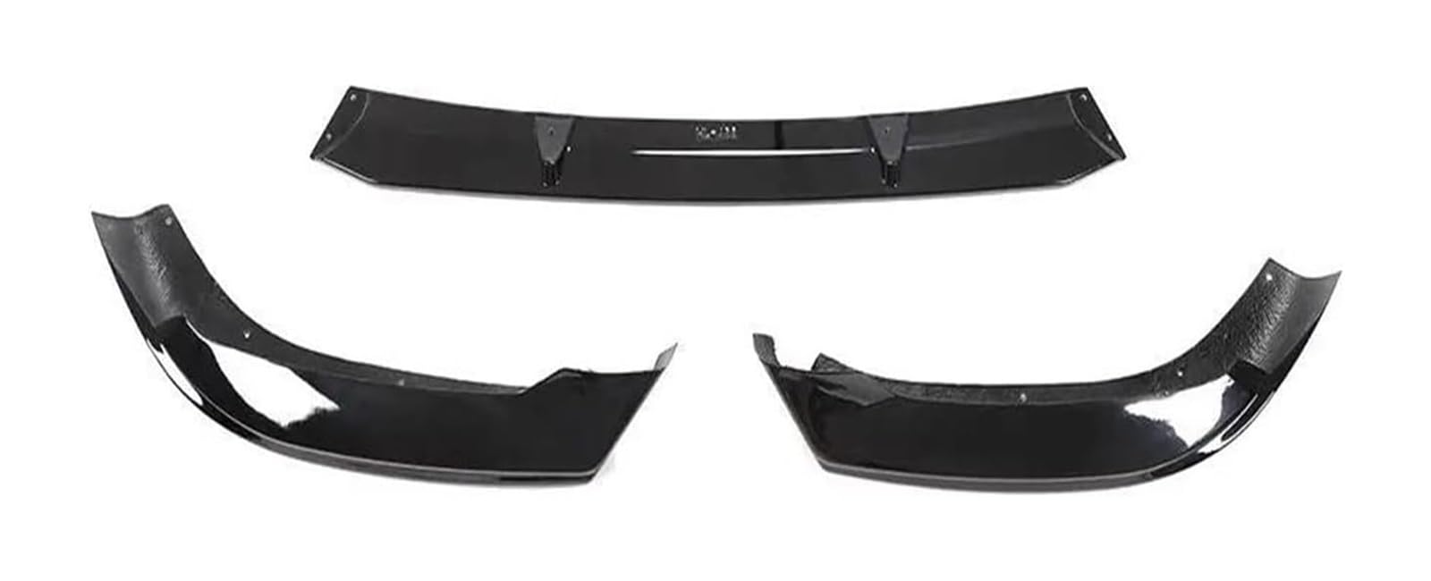 Frontstoßstange Lippe Für A5 Für Sline S5 B9 2017-2019 Frontschürze Lip Splitter Auto Front Spoiler 3PCS Auto Front Lip Spoiler Splitter(Glossy Black) von FAHBSTR