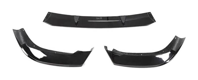 Frontstoßstange Lippe Für A5 Für Sline S5 B9 2017-2019 Frontschürze Lip Splitter FRP Auto Front Spoiler 3PCS Auto Front Lip Spoiler Splitter(Glossy Black) von FAHBSTR