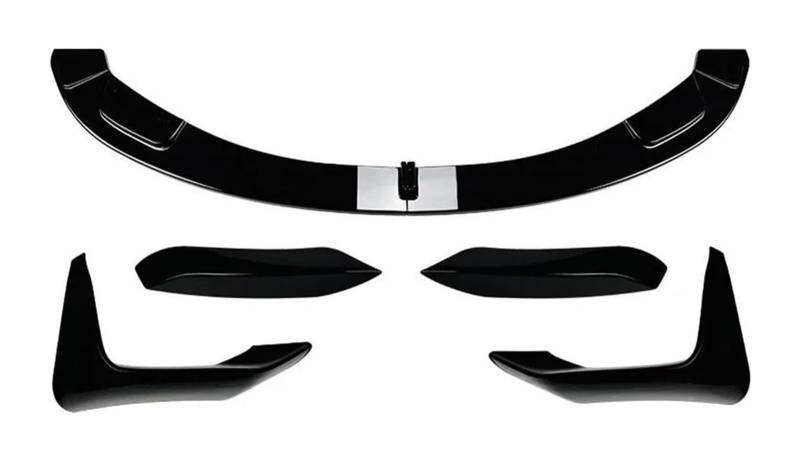 Frontstoßstange Lippe Für B&MW 3 4 Serie M3 M4 F80 F81 F82 F83 2013-2018 Auto Frontstoßstange Lip Spoiler Splitter Stoßstange Canard Lip Splitter Body Kit(Gloss Black Set A) von FAHBSTR