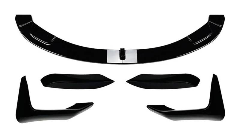 Frontstoßstange Lippe Für B&MW 3 4 Serie M3 M4 F80 F81 F82 F83 2013-2018 Frontstoßstange Lip Body Kit Spoiler Splitter Stoßstange Canard Lip Splitter Teile(Gloss Black Set A) von FAHBSTR