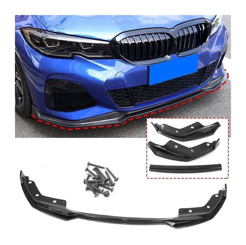 Frontstoßstange Lippe Für B&MW 3 Serie G20 2019 2020 Frontstoßstange Lip Chin Spoiler Carbon Look Frontdiffusor Diffusor Auto Frontspoiler von FAHBSTR