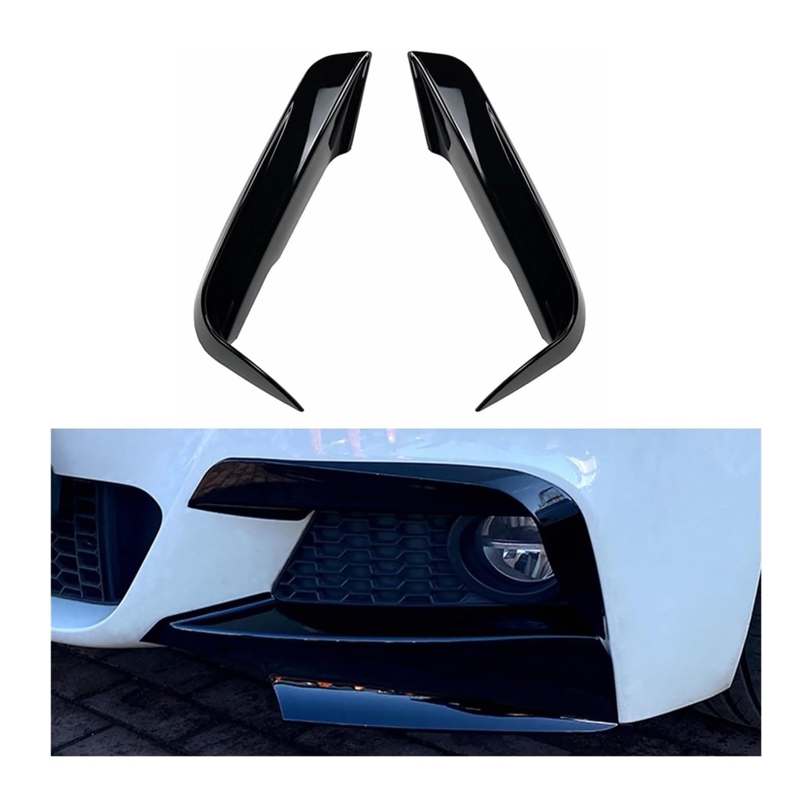 Frontstoßstange Lippe Für B&MW 3er F30 F31 F35 320i 328i 330i 335i 340i 316d 2012-2018 Auto-Frontstoßstangenlippen-Splitter-Spoiler-Diffusor-Schutz(Gloss Black C) von FAHBSTR