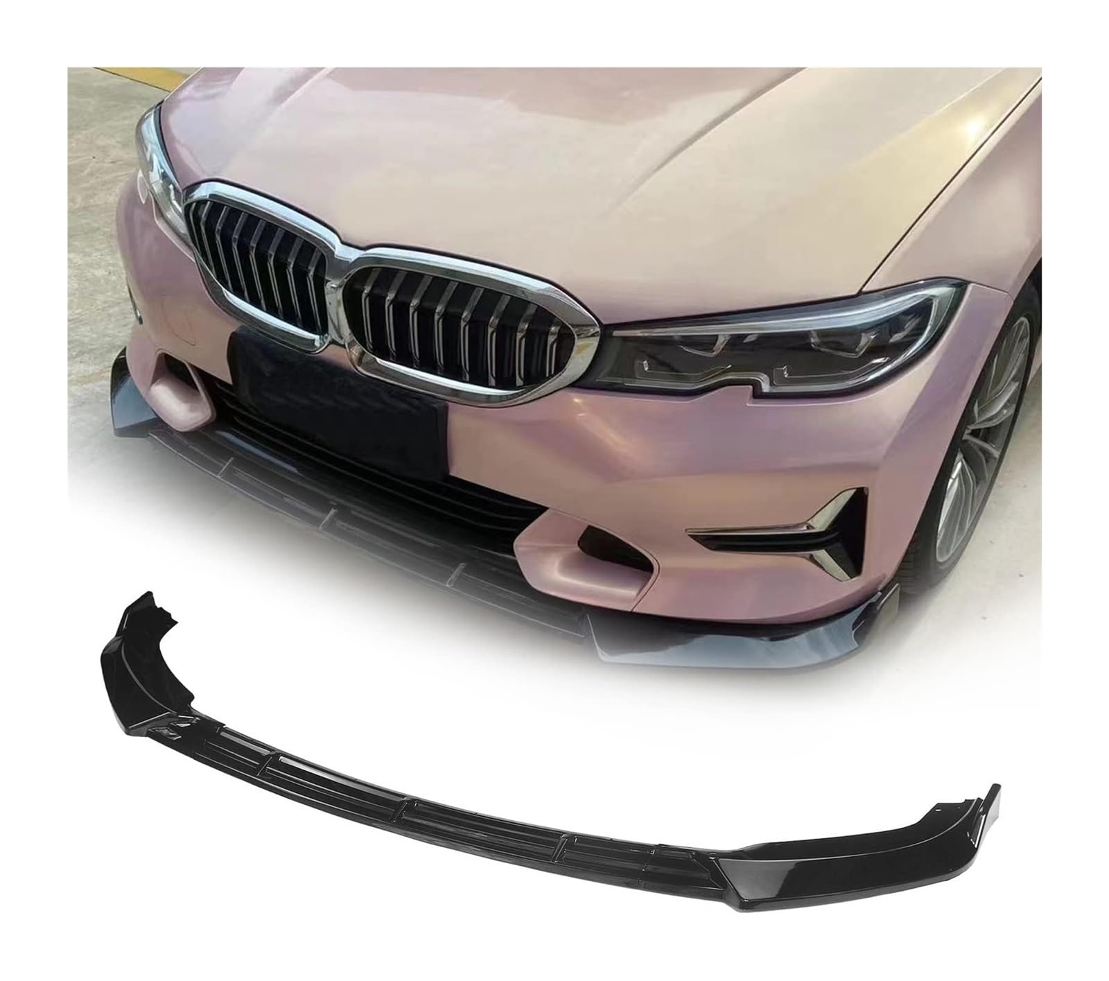 Frontstoßstange Lippe Für B&MW 3er G20 G21 Sport-Line 2019–2021 Frontstoßstange Lippe Kinnspoiler Carbon Look Frontdiffusor Diffusor von FAHBSTR