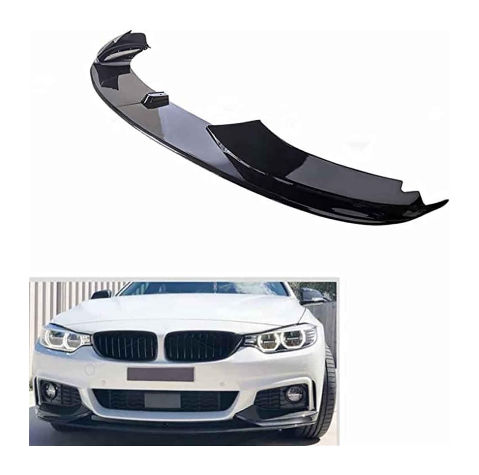 Frontstoßstange Lippe Für B&MW 4 Series F32 F33 F36 M TECH 2014-2020 Frontstoßstange Lip Chin Spoiler Carbon Look Frontdiffusor Diffusor von FAHBSTR