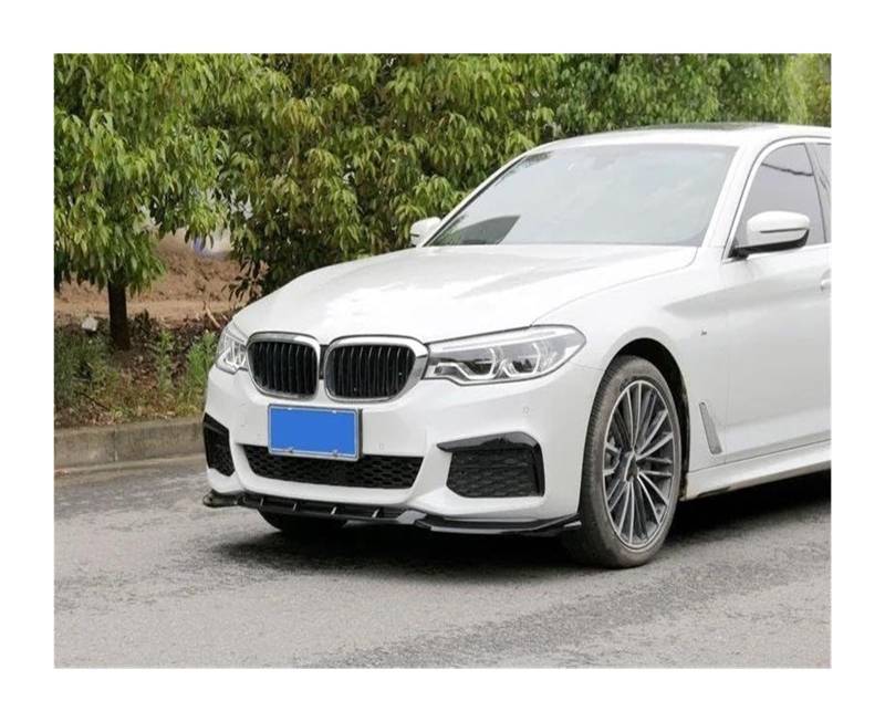 Frontstoßstange Lippe Für B&MW 5 G30 G31 530d 525i 540i 530i 2017-2020 Splitter Deflektor Modifizierter Vorderer Stoßfänger Lippenschutz Kinn Tuning Body Kit Refit(Glossy Black) von FAHBSTR