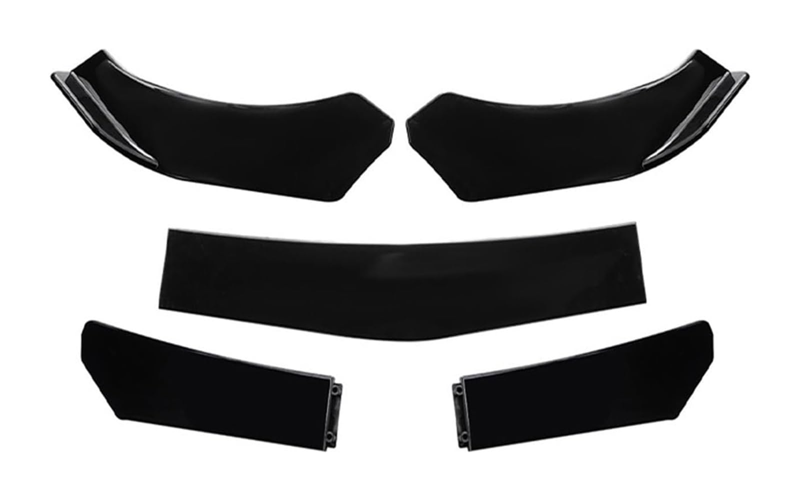 Frontstoßstange Lippe Für B&MW 5-teiliges Universal-Auto-Frontstoßstangen-Separator-Stoßstangen-Lippenkörper-Kit Entenlippen-Separator-Frontspoiler Auto-Frontstoßstangen-Splitter(5Pcs Bright Black) von FAHBSTR