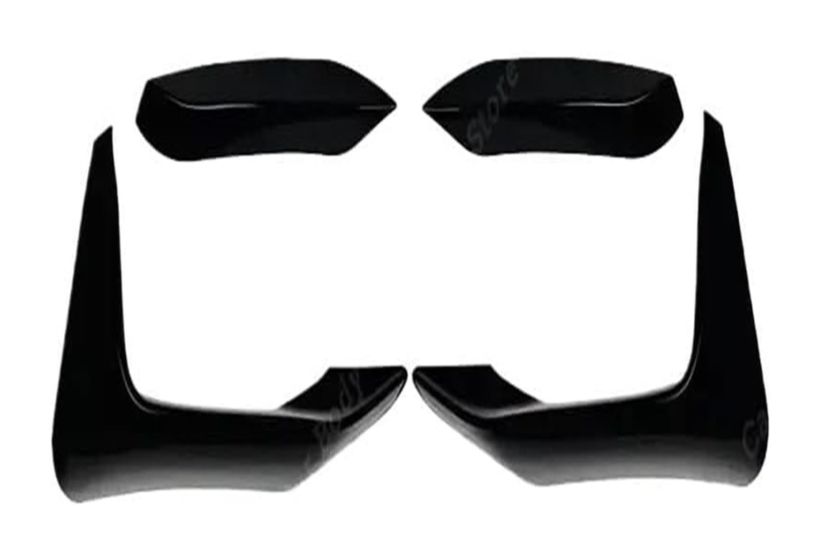 Frontstoßstange Lippe Für B&MW F80 M3 F82 F83 M4 2014-2020 Frontschürze Lip Spoiler Seite Splitter Grill Trim Wind Messer Schutz BodyKits Frontspoiler(4Pcs Gloss Black) von FAHBSTR