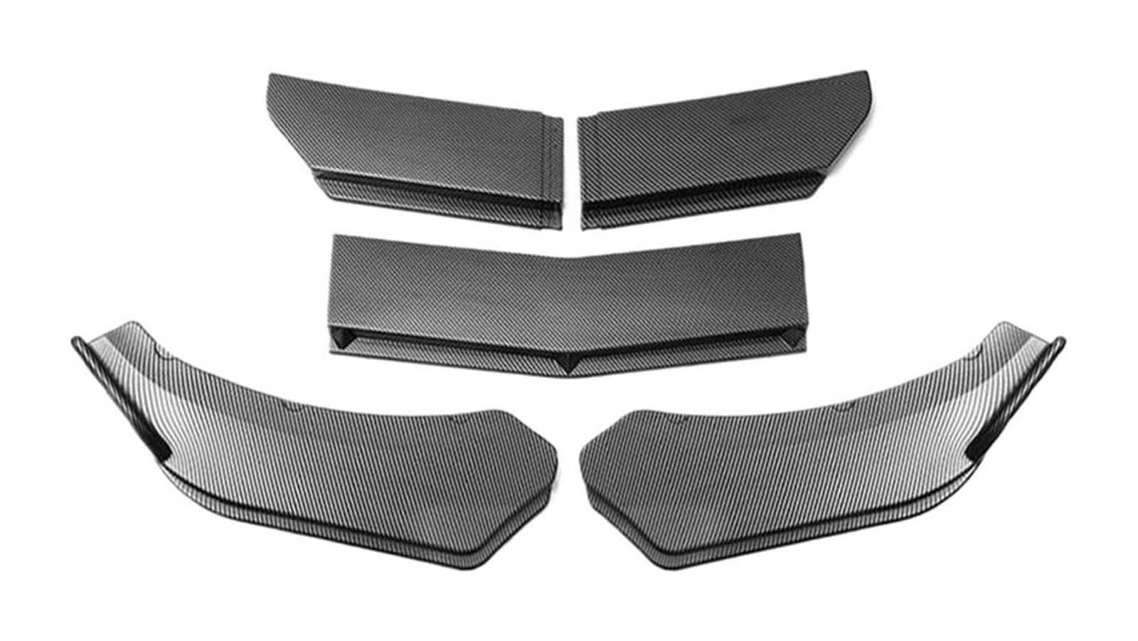 Frontstoßstange Lippe Für B&enz 4/5PCS Universal Auto Front Stoßstange Lip Body Kit Spoiler Canard Splitter Diffusor Splitter Spoiler Auto Front Spoiler(5PC Carbon fiber a) von FAHBSTR