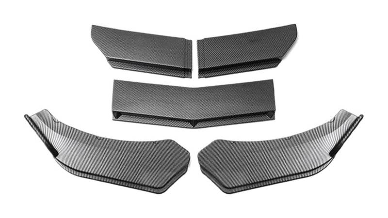 Frontstoßstange Lippe Für B&enz 4/5PCS Universal Auto Front Stoßstange Lip Body Kit Spoiler Canard Splitter Diffusor Splitter Spoiler Auto Front Spoiler(5PC Carbon fiber a) von FAHBSTR