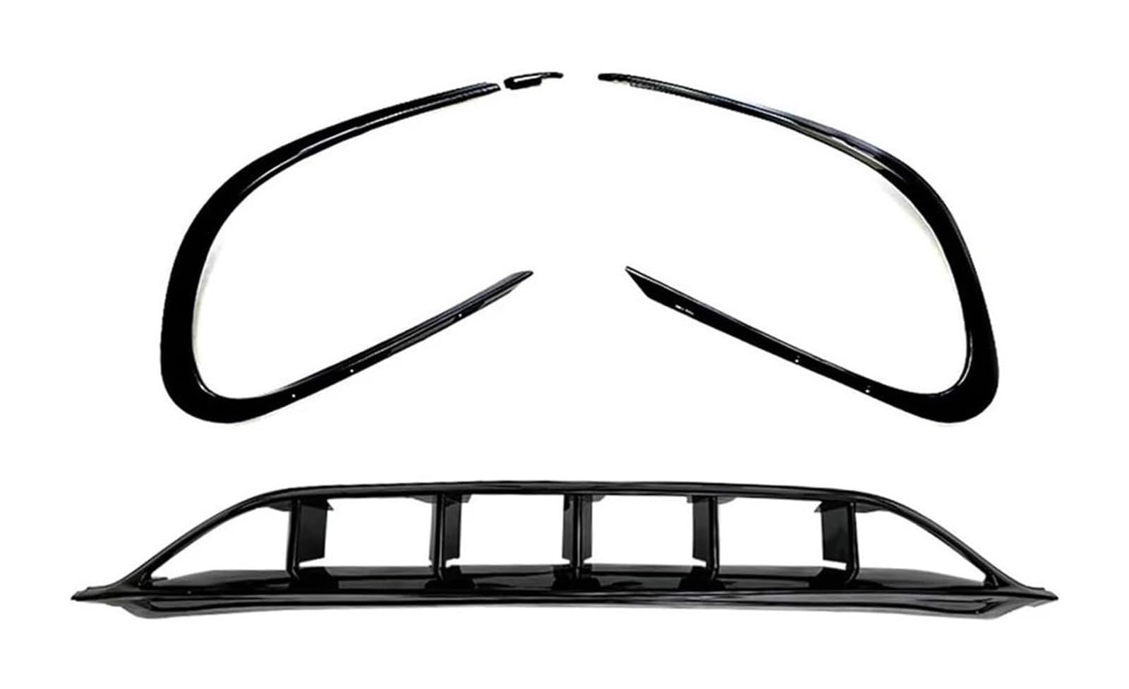 Frontstoßstange Lippe Für B&enz Für CLA C117 X117 CLA200 220 250 260 Für AMG 2015-2018 Frontstoßstange Lip Spoiler Splitter Air Vent Nebellampengitter(3Pcs) von FAHBSTR