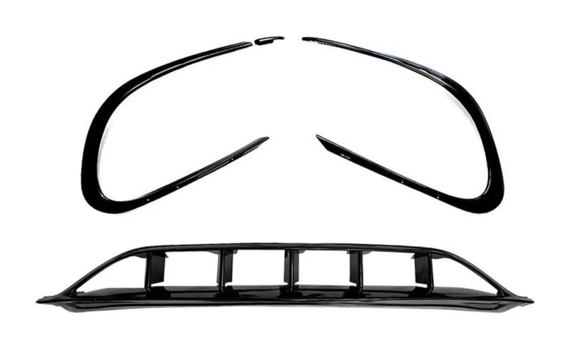 Frontstoßstange Lippe Für B&enz Für CLA C117 X117 CLA200 220 250 260 Für AMG 2015-2018 Frontstoßstange Lip Spoiler Splitter Air Vent Nebellampengitter(3Pcs) von FAHBSTR