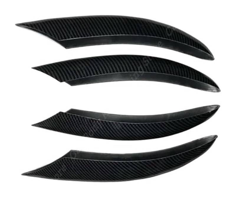 Frontstoßstange Lippe Für C-Klasse Frontschürze Spoiler Splitter Lufteinlass Grille Trim Abdeckung W205 S205 A205 C205 C200 C220d C300 2018-2021 Frontspoiler(4pcs Carbon Look) von FAHBSTR