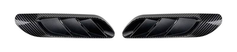 Frontstoßstange Lippe Für M&ercedes Für B&enz C-Klasse W206 C200 C260 Für AMG C63 2022-up Fender Side Air Outlet Vent Trim Intake Flow Duct Cover Molding Shade(Carbon Fiber Look) von FAHBSTR