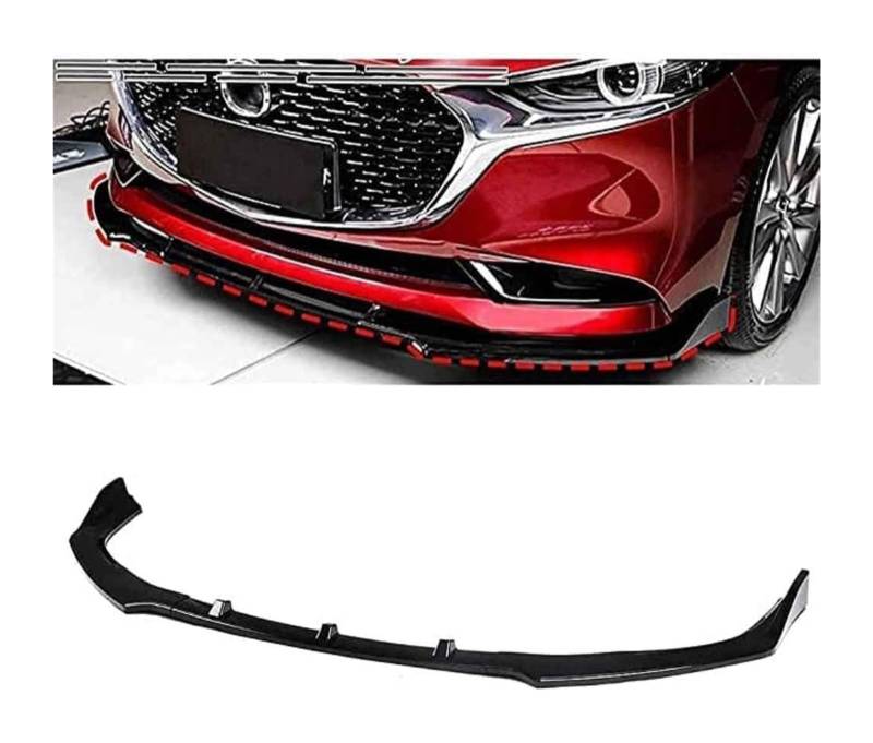 Frontstoßstange Lippe Für Mazda 3 Für Axela 2019 2020 Frontschürze Lippe Kinn Spoiler Carbon Look Front Diffusor Diffusor One Size-B Glänzend(BGlossy,OneSize) von FAHBSTR