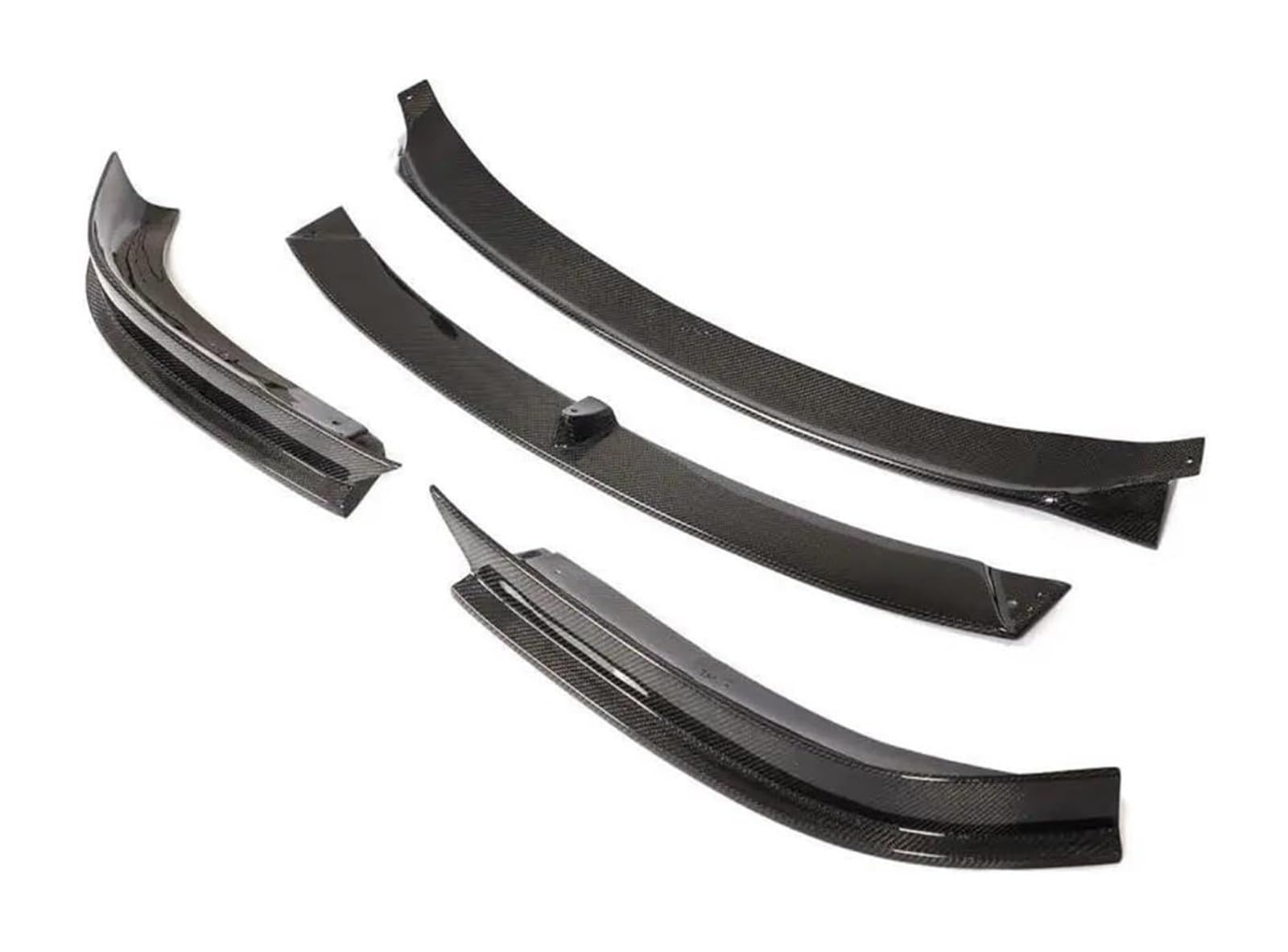 Frontstoßstange Lippe Für Model S 70D P85D 90D P100D Für Limousine 4 Tür 16-17 FRP Schwarz Auto Front Spoiler 4 Teile/satz Frontschürze Lip Spoiler(Carbon Fiber) von FAHBSTR