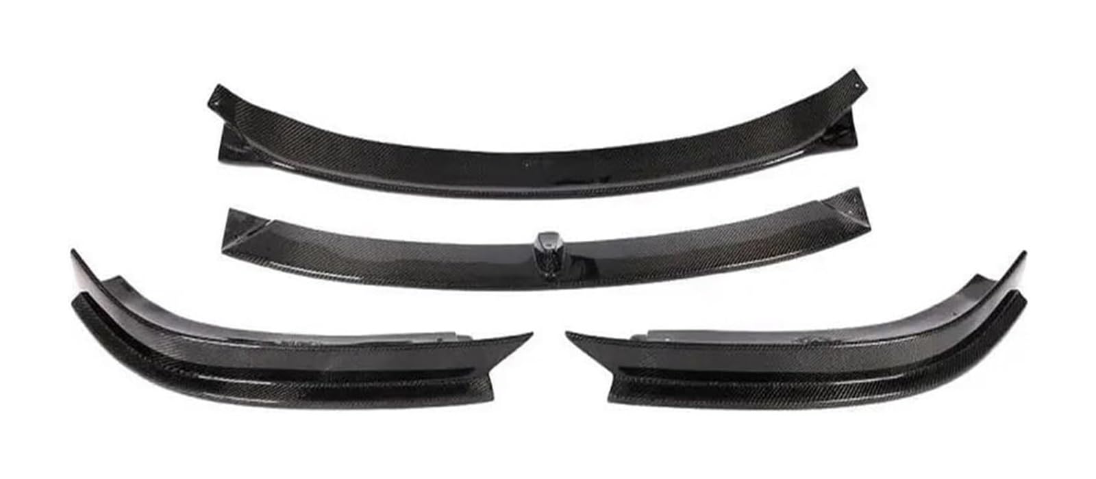 Frontstoßstange Lippe Für Model S 70D P85D 90D P100D Für Limousine 4 Tür 16-17 FRP Schwarz Auto Front Spoiler 4 Teile/satz Frontschürze Lip Spoiler(FRP black) von FAHBSTR