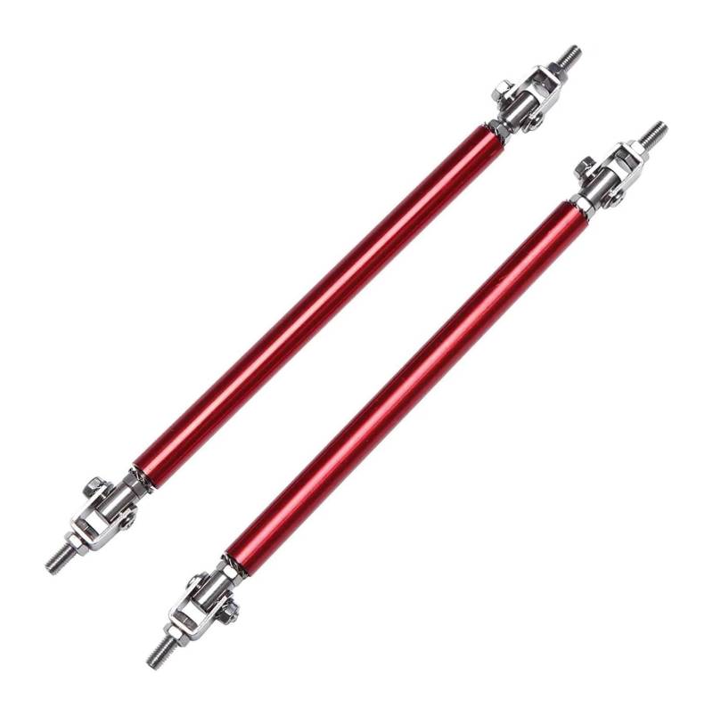 Frontstoßstange Lippe Für Mustang GT V8 Für Shelby GT500 GT350 Universal Front Lip Splitter Strut Rod Krawatte Unterstützung Bar Auto Front Spoiler 2PCS(7.5cm Red) von FAHBSTR