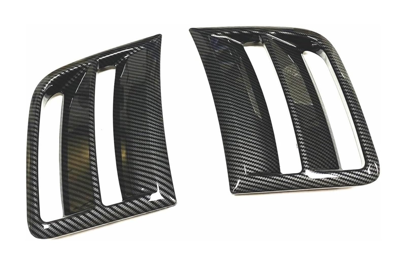 Frontstoßstange Lippe Für Subaru Für STI Für WRX Für GRB Für Wagon 10th 2008-2014 Frontschürze Seite Air Vent Trim Fender Outlet Hood Flow Kanal Abdeckung(Carbon Fiber Look) von FAHBSTR