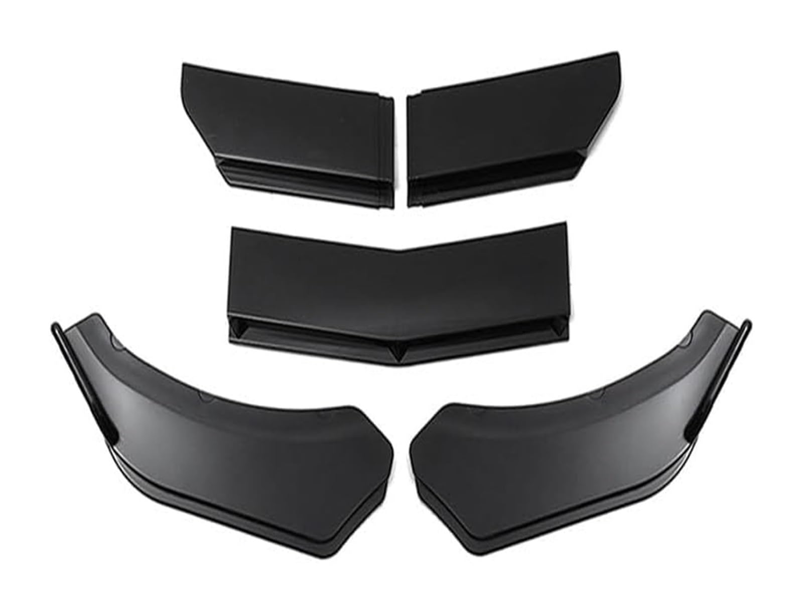 Frontstoßstange Lippe Für T&oyota 5Pcs Universal Auto Front Stoßstange Separator Lip Body Kit Ente Lip Separator Front Spoiler Auto Front Stoßstange Splitter(2 5Pcs Bright Black) von FAHBSTR