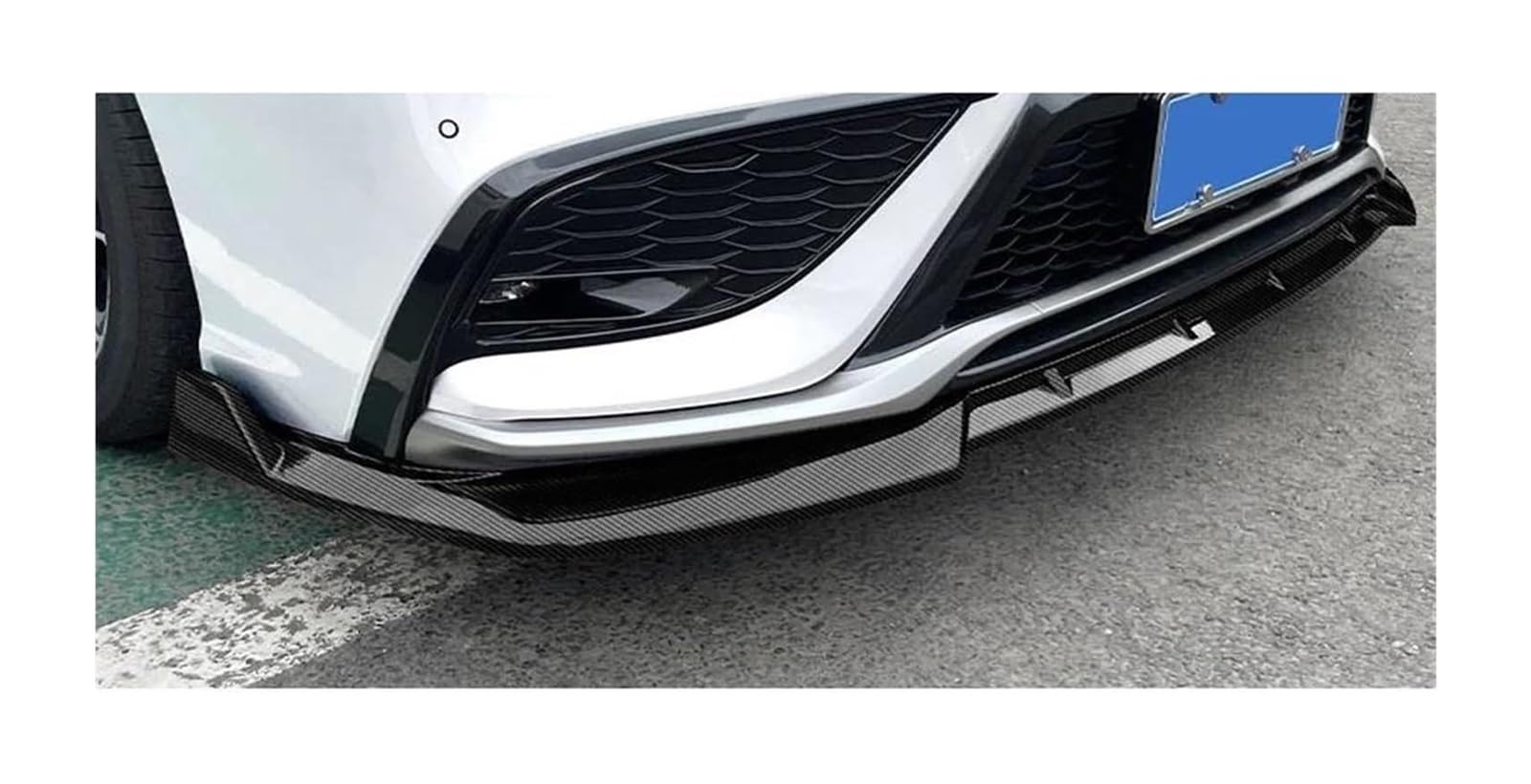 Frontstoßstange Lippe Für T&oyota Für Camry SE Für XSE 2021-2023 Frontschürze Lip Body Kit Spoiler Abdeckung Trim Splitter Spoiler Auto Front Spoiler 3PCS(Carbon Fiber Look) von FAHBSTR