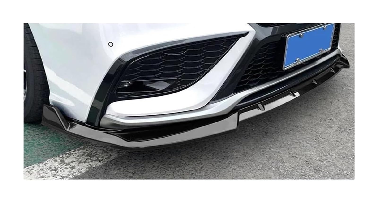 Frontstoßstange Lippe Für T&oyota Für Camry SE Für XSE 2021-2023 Frontschürze Lip Body Kit Spoiler Abdeckung Trim Splitter Spoiler Auto Front Spoiler 3PCS(Schwarz) von FAHBSTR