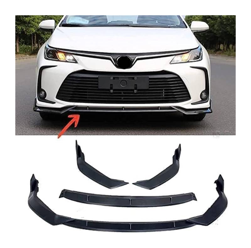 Frontstoßstange Lippe Für T&oyota Für Corolla 2019-2021 Frontschürze Lippe Kinn Spoiler Carbon Look Front Diffusor Diffusor Auto Front Spoiler von FAHBSTR