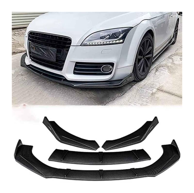 Frontstoßstange Lippe Für TT RS 2004–2019 Frontstoßstange Lippe Kinnspoiler Kohlefaser-Look Frontdiffusor Diffusor Normal-C Matt Auto-Frontspoiler(ACarbonFiber) von FAHBSTR