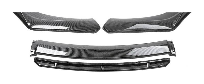 Frontstoßstange Lippe Für VW Für J&etta MK6 Seite Spoiler Splitter Diffusor Körper Kit Abdeckung Guards Frontschürze Lip Auto Front Spoiler 4PCS(Carbon Look) von FAHBSTR