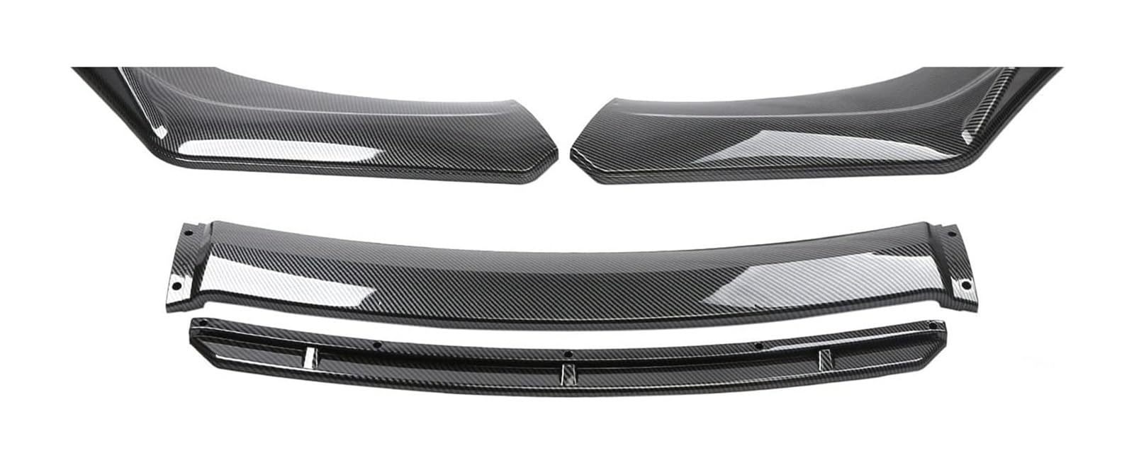 Frontstoßstange Lippe Für VW Für POLO Für MK6 2015-2021 Universal Frontschürze Lip Seite Splitter Diffusor Körper Kit Spoiler Wachen Auto Heckspoiler(Carbon Look) von FAHBSTR