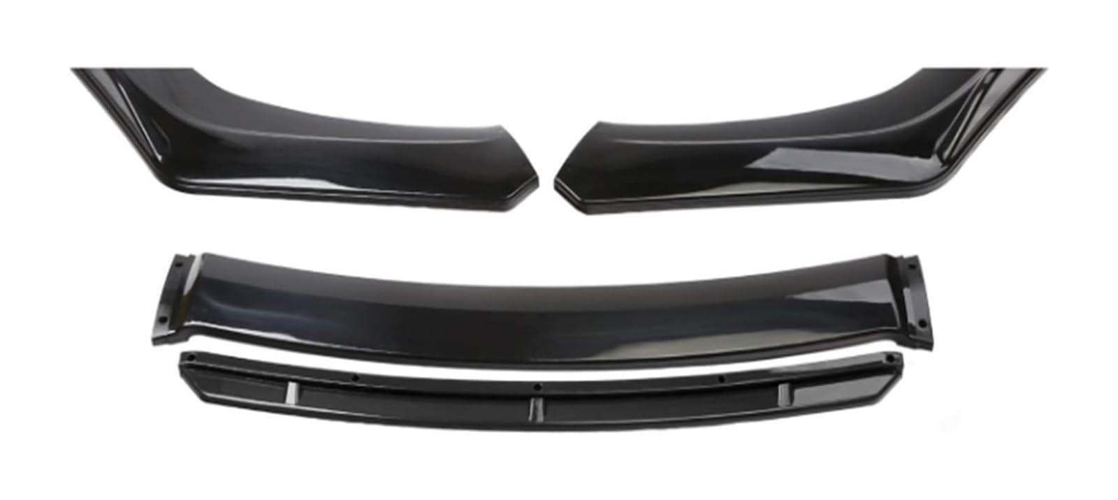 Frontstoßstange Lippe Für VW Für POLO Für MK6 2015-2021 Universal Frontschürze Lip Seite Splitter Diffusor Körper Kit Spoiler Wachen Auto Heckspoiler(Schwarz) von FAHBSTR