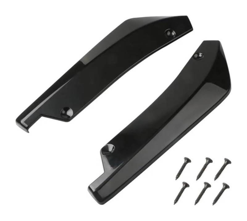 Frontstoßstange Lippe Universal Auto Vorne Hinten Stoßstange Streifen Lip Spoiler Diffusor Splitter Scratch Protector Seite Rock Verlängerung Winglets(Schwarz) von FAHBSTR