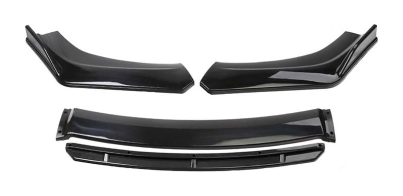 Frontstoßstange Lippe Universal Front Bumper Spoiler Lippen Auto Stoßstange Lip Schutz Kinn Diffusor Body Kits Auto Externes Zubehör(Black with black) von FAHBSTR