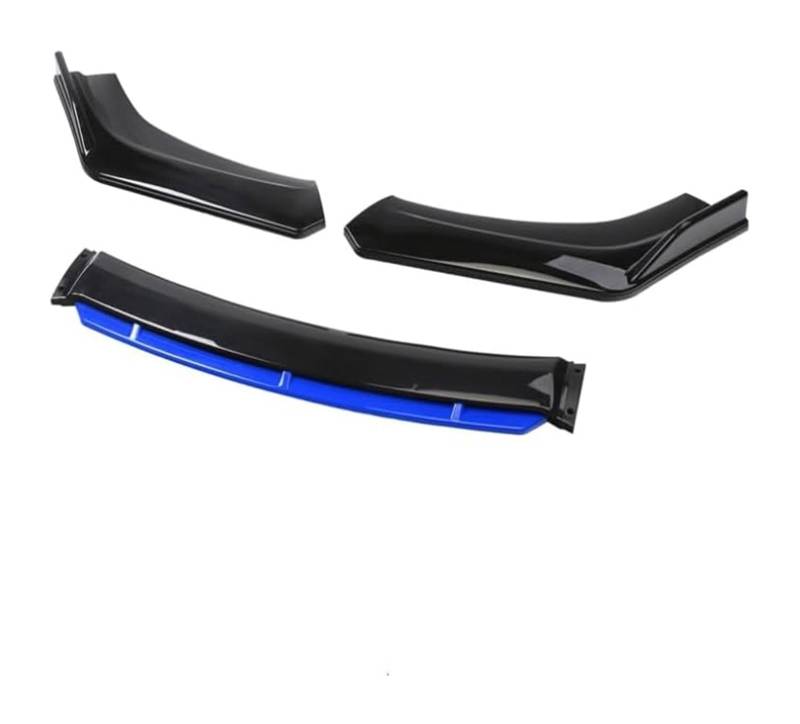 Frontstoßstange Lippe Universal Front Bumper Spoiler Lippen Auto Stoßstange Lip Schutz Kinn Diffusor Body Kits Auto Externes Zubehör(Black with blue) von FAHBSTR