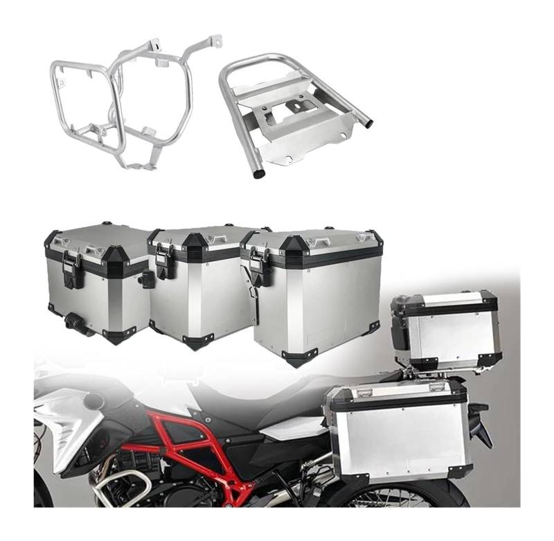 Motorrad-Gepäckträger Für B&MW F700GS F 700 GS 2009-2017 Top Case Pannier Satteltasche Halterung Stamm Box Motorrad Aluminium Box Gepäckträger(3 Case Sl Rack Sl) von FAHBSTR