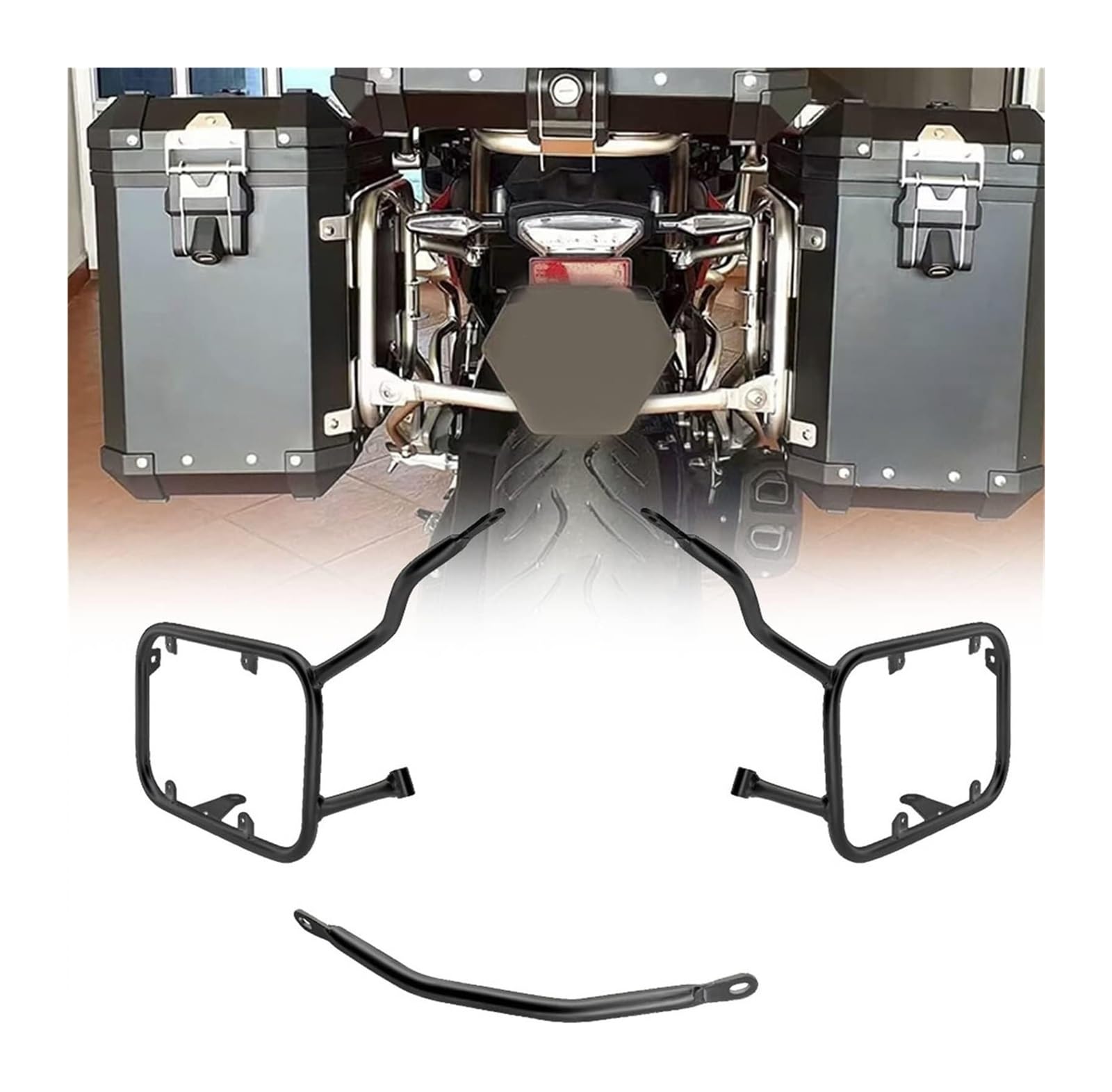 Motorrad-Gepäckträger Für B&MW F900XR F 900 F900 XR 900xr 2019 2020 2021 2022 Hinten Gepäckträger Halterung Motorrad Seitenkoffer Top Box Satteltaschenunterstützung(Multi-Colored B) von FAHBSTR