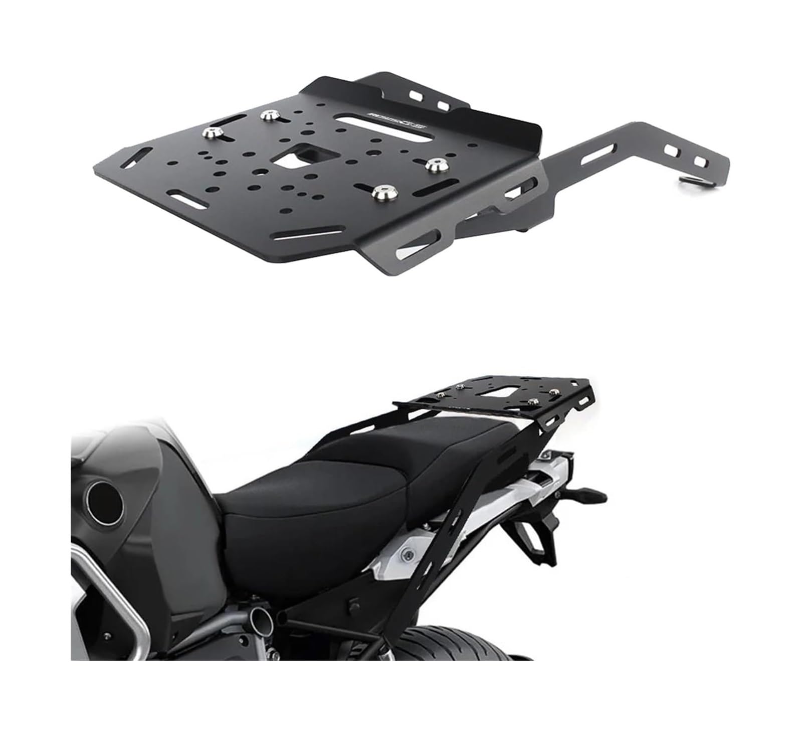 Motorrad-Gepäckträger Für B&MW R 1200 GS Für Adventure R 1250 GS Für Adventure Koffer Regalhalter Gepäckhalter Halterung Motorrad Hinten Gepäckträger(Black C) von FAHBSTR