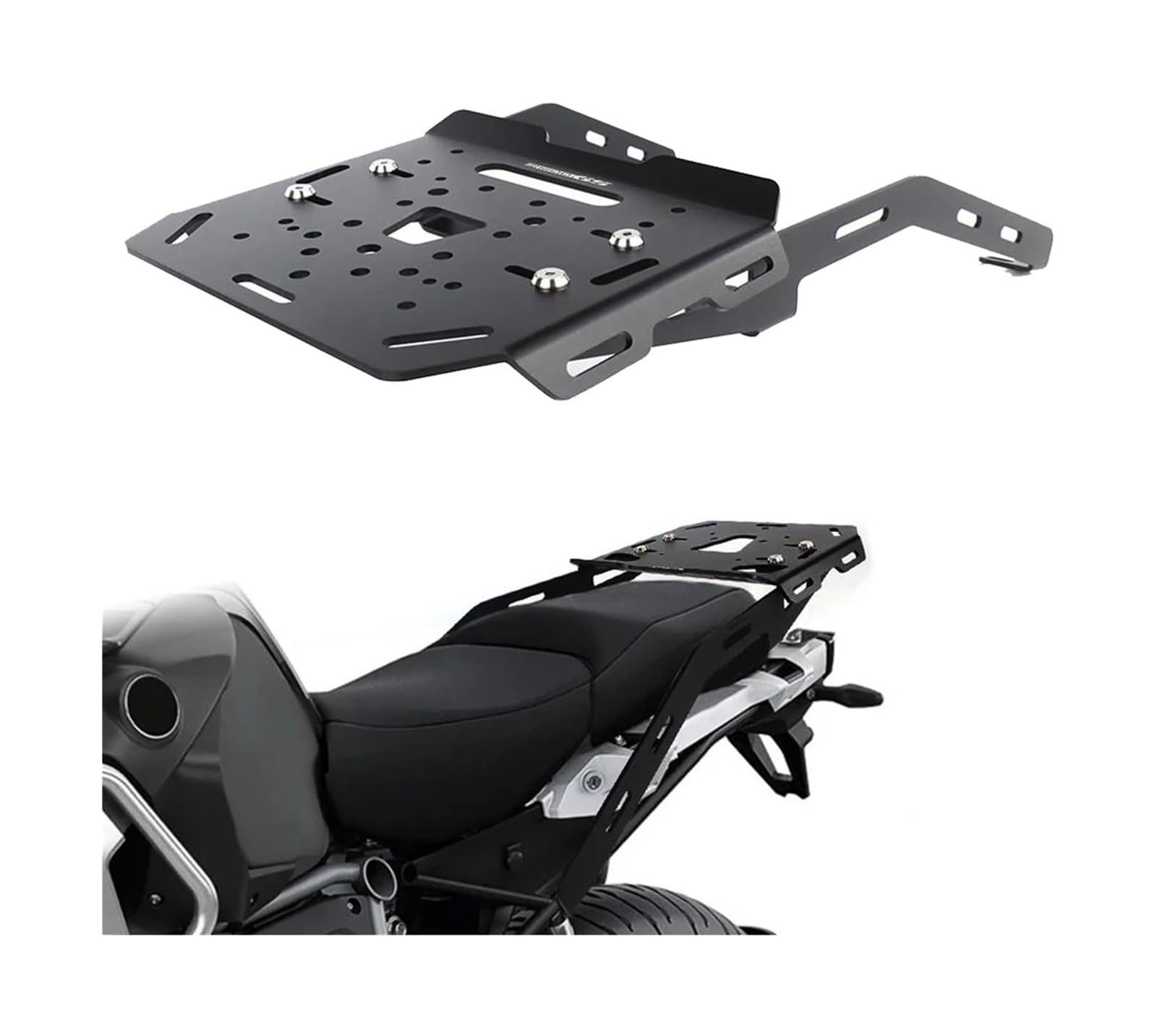 Motorrad-Gepäckträger Für B&MW R 1200 GS Für Adventure R 1250 GS Für Adventure Koffer Regalhalter Gepäckhalter Halterung Motorrad Hinten Gepäckträger(Black a) von FAHBSTR