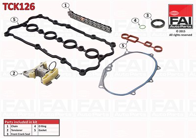 Fai Autoparts Steuerkettensatz [Hersteller-Nr. TCK126] für Audi, Seat, Skoda, VW von FAI AutoParts