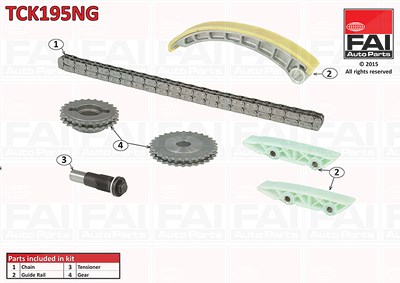 Fai Autoparts Steuerkettensatz [Hersteller-Nr. TCK195NG] für Citroën, Fiat, Iveco, Peugeot von FAI AutoParts