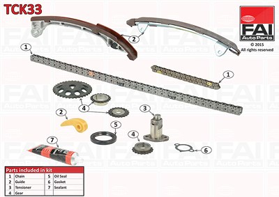 Fai Autoparts Steuerkettensatz [Hersteller-Nr. TCK33] für Toyota von FAI AutoParts