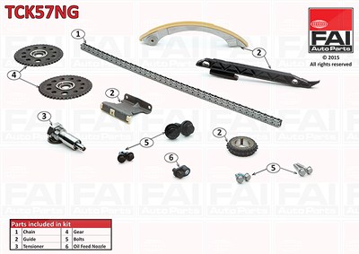 Fai Autoparts Steuerkettensatz [Hersteller-Nr. TCK57NG] für Opel, Saab, Vauxhall von FAI AutoParts