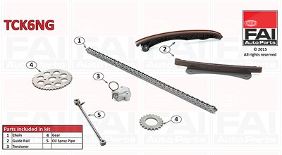 Fai Autoparts Steuerkettensatz [Hersteller-Nr. TCK6NG] für Alfa Romeo, Chevrolet, Citroën, Fiat, Ford, Lancia, Opel, Peugeot, Suzuki von FAI AutoParts