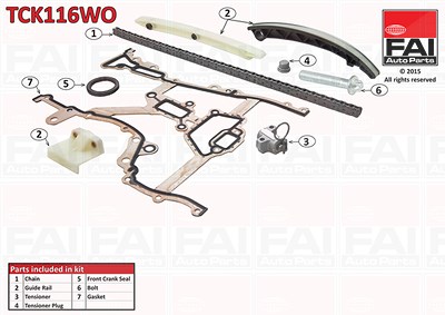 Fai Autoparts Steuerkettensatz [Hersteller-Nr. TCK116WO] für Opel von FAI AutoParts