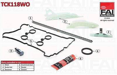 Fai Autoparts Steuerkettensatz [Hersteller-Nr. TCK118WO] für Citroën, Ds, Mini, Opel, Peugeot von FAI AutoParts